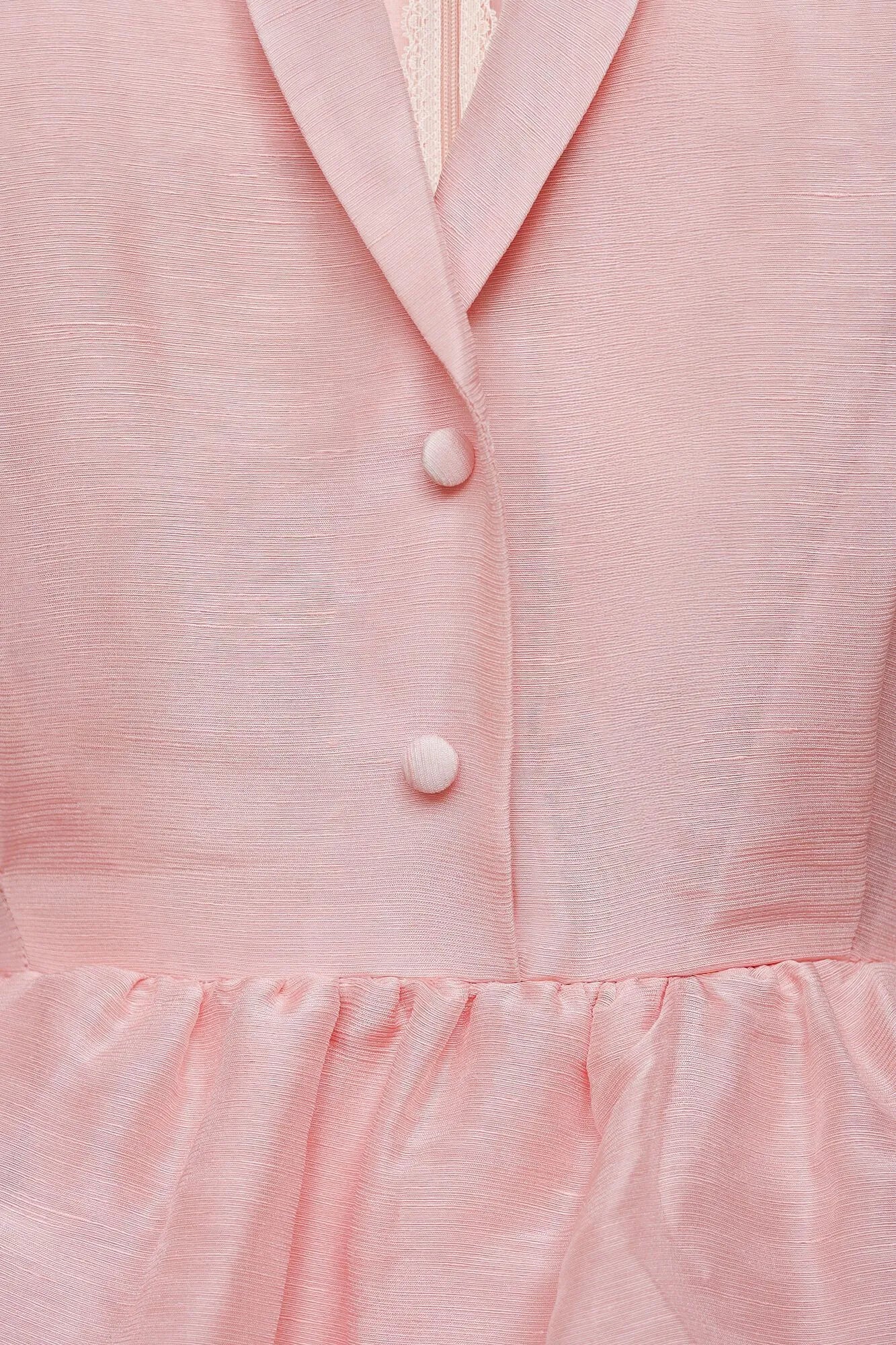 Vestido Mini com Babado Peplum e Mangas de Volante