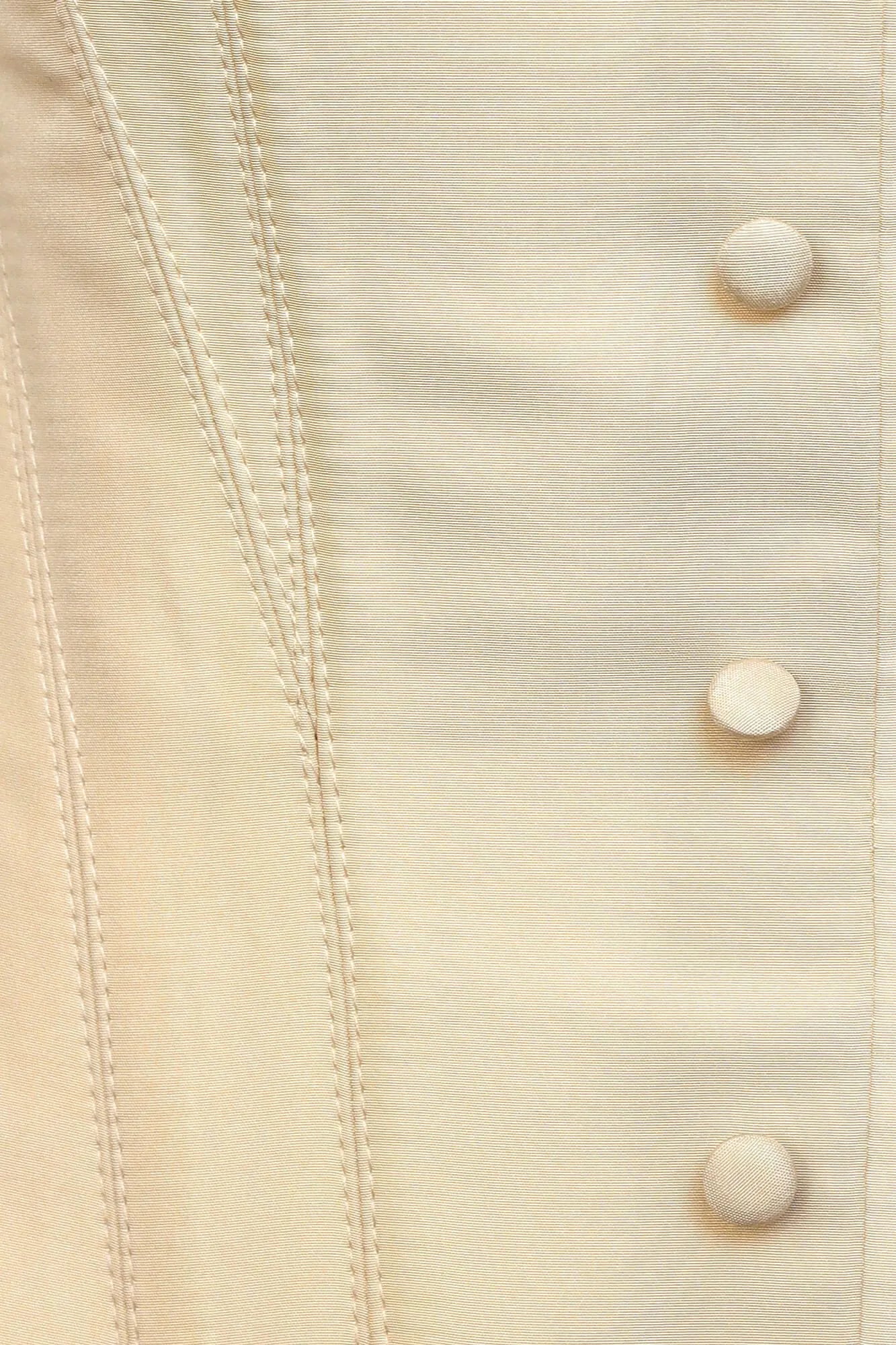 Conjunto Corset com Botões e Saia Midi com Dobra