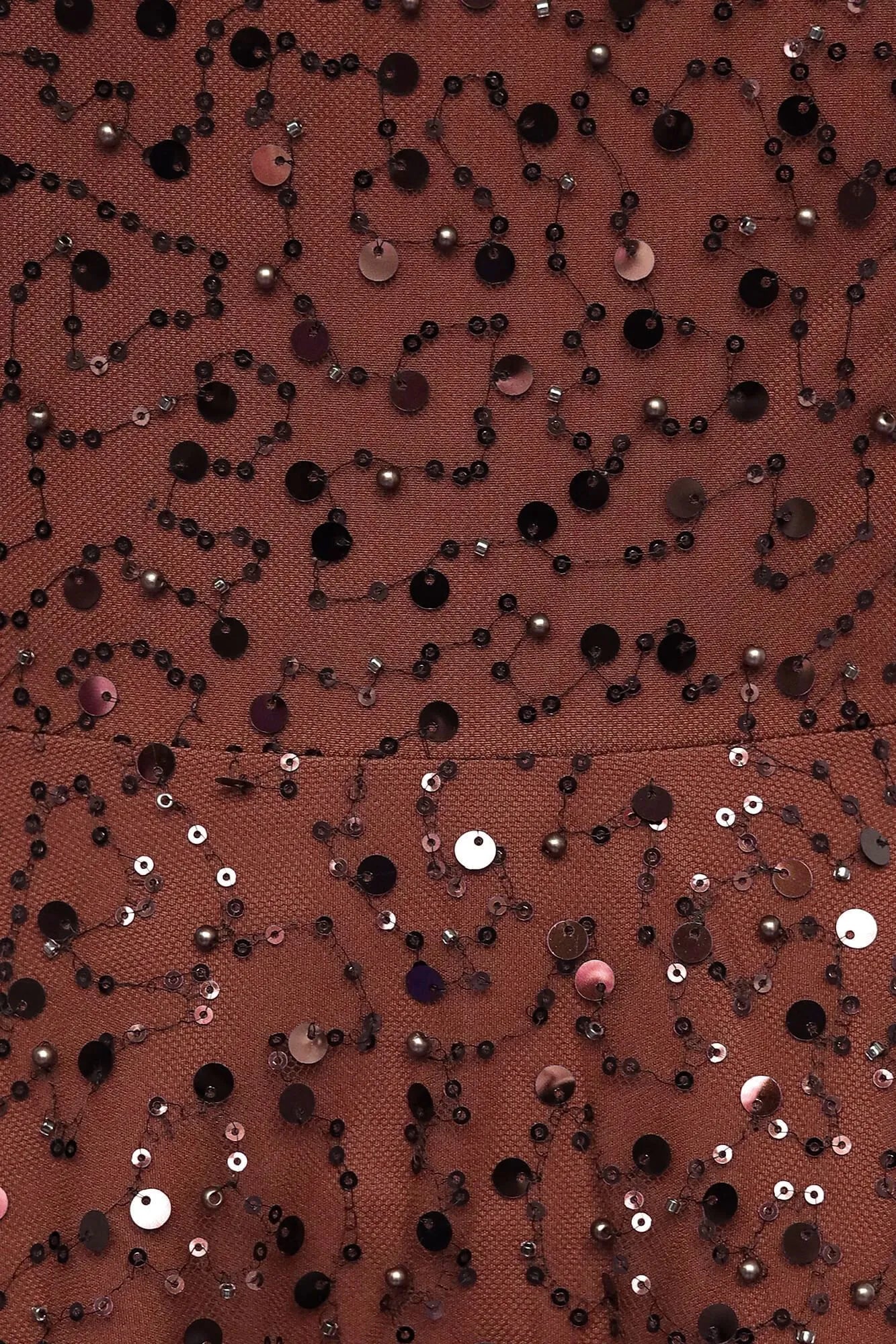 Vestido Midi Bordado com Paetês e Miçangas