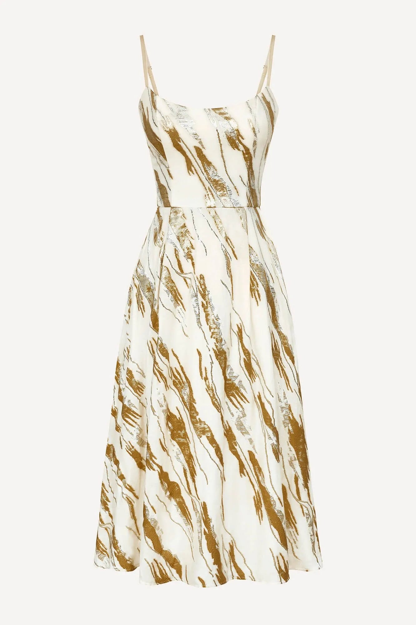 Vestido Midi Tomara Que Caia de Jacquard com Corset